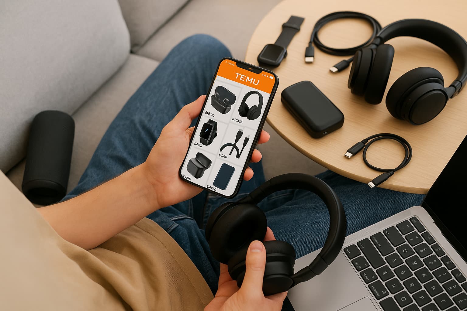 Accessoires électroniques Temu pour un shopping malin