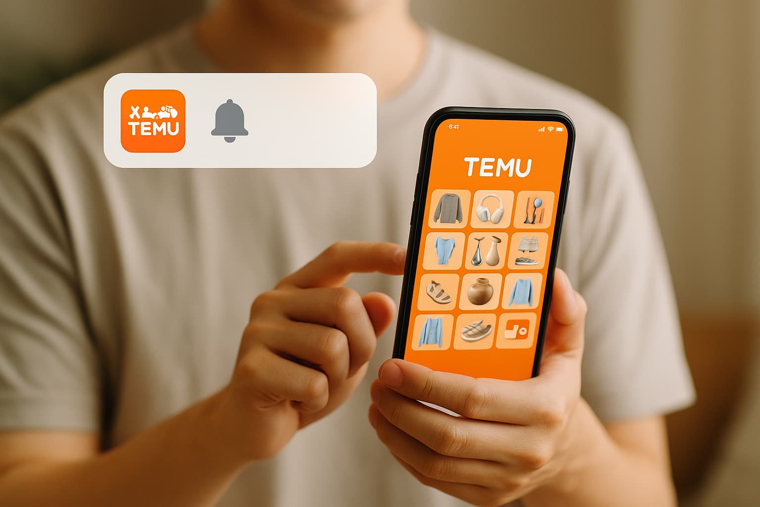 Notifications push de Temu pour une expérience d’achat optimisée