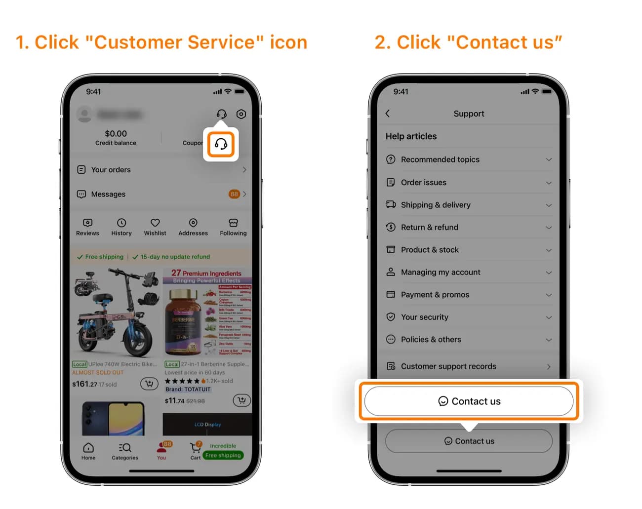 Les problématiques prises en charge par le service client Temu